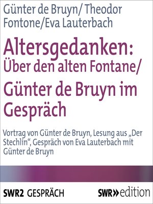 cover image of Altersgedanken--Über den alten Fontane